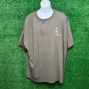 gray Short Sleeve Tee with Crew Neck John Wayne